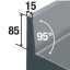 Geventileerde koeltafel "muraal", 2 deuren GN 1/1, 260 Lit. groep aan linkerkant,Diamond DT131/P9AGX