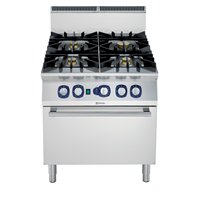 FORNUIS, GAS, 4 BRANDERS 3x6 kW, 1x10 kW, GAS CONVECTIE OVEN, 800 MM, Electrolux 391008