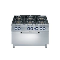 FORNUIS, GAS, 6 BRANDERS 10 kW, GROTE GAS OVEN, 1200 MM, Electrolux 391016