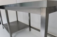 Inox werktafel met 1/2 ondertablet links 1000X500X900